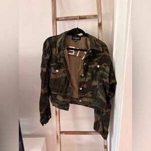 Kittenish camo cropped jacket